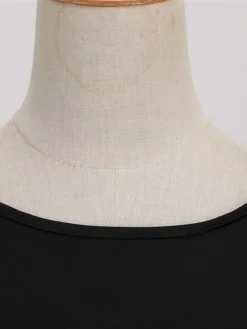 Women‘s Christmas Retro Elegant Vintage Dress Midi Dress Party Ruched Patchwork Santa Claus Crew Neck Long Sleeve Regular Fit Fall Winter 2023 Black Red S M L XL -HANs Plus Size Style Shop abudwu1694426167020