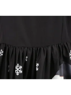 Women's Christmas Midi Dress Black Red Sleeveless Santa Claus Print Spring Summer Spaghetti Strap 2022 S M L XL 2XL -HANs Plus Size Style Shop agwkya1667980446974