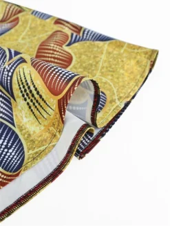 Women‘s Plus Size Curve Party Dress Cocktail Dress Wedding Guest Dress Midi Dress Yellow Long Sleeve Color Block Mesh Summer Spring Fall Stand Collar Fashion Wedding Guest Vacation Fall Dress 2023 -HANs Plus Size Style Shop aobqeh1691564239181