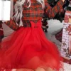 Women‘s Christmas Casual Dress Swing Dress Mini Dress Red Long Sleeve Plaid Mesh Winter Fall Autumn Crew Neck Modern Daily 2022 S M L XL