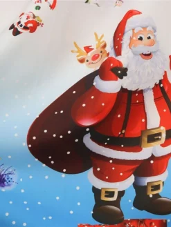 Women's Christmas Casual Dress Swing Dress Midi Dress Green Blue Sleeveless Santa Claus Print Winter Fall Spaghetti Strap Vacation Vintage 2022 S M L XL XXL / Slip Dress -HANs Plus Size Style Shop autiex1666597244691