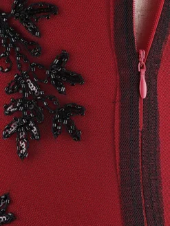 Women's Retro 1920s Fringe Dress Midi Dress Party Halloween Sequins Tassel Fringe Floral Spaghetti Strap Sleeveless Regular Fit Spring Fall 2023 Silver Red S M L XL -HANs Plus Size Style Shop aynsjp1693206899357