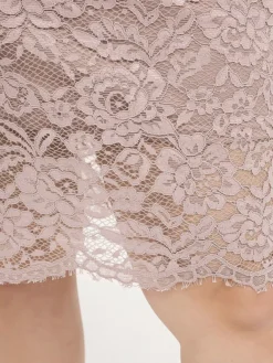 Women's Plus Size Curve Party Dress Lace Dress Cocktail Dress Midi Dress Black Pink Wine Short Sleeve Pure Color Lace Summer Spring Fall V Neck Fashion Birthday Wedding Guest Vacation XL XXL 3XL 4XL -HANs Plus Size Style Shop bapkmb1692165638933