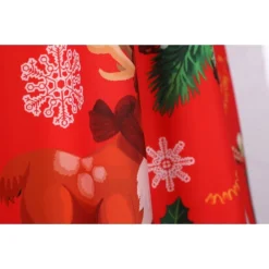 Women's Christmas Swing Dress Trumpet / Mermaid DressKnee Length Dress Black Long SleeveSnowman Zipper Bow Print Fall Winter V Neck Elegant HolidayParty 2022 S M L XL XXL XXXL -HANs Plus Size Style Shop bcubqi1632650593244