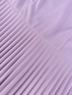 Women's Plus Size Curve Party Dress Work Dress Swing Dress Plain Midi Dress Long Sleeve Pleated Cut Out V Neck Fashion Party Purple Fall Winter XL XXL 3XL 4XL -HANs Plus Size Style Shop blbuhh1694165779010