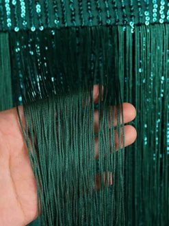 Women‘s Plus Size Curve Party Dress Solid Color V Neck Sequins Short Sleeve Spring Fall Sequins Prom Dress Maxi Long Dress Party Daily Dress Sequin Dress Tassel Fringe Split -HANs Plus Size Style Shop bpapvh1656497315279