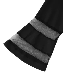 Women‘s Plus Size Curve Party Dress Pure Color Crew Neck Mesh 3/4 Length Sleeve Spring Fall Elegant Maxi Long Dress Formal Party Dress -HANs Plus Size Style Shop bqilnz1677749702540