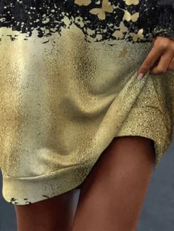 Women's Casual Dress Sweatshirt Dress Mini Dress Warm Fashion Outdoor Vacation Going Out Crew Neck Print Animal Regular Fit Black S M L XL XXL -HANs Plus Size Style Shop btfjaf1696941585004