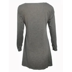 Women's Casual Dress Plain Dress Mini Dress Button Outdoor Daily Going Out Active Fashion Crew Neck Long Sleeve 2023 Regular Fit Black Pink Red Color S M L XL XXL Size -HANs Plus Size Style Shop btobuc1693554180647