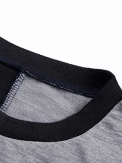 Women's Casual Dress Hoodie Dress Mini Dress Fashion Daily Outdoor Home Vacation Crew Neck Patchwork Print Loose Fit Blue Army Green Dark Gray S M L XL -HANs Plus Size Style Shop btyvel1693535796982