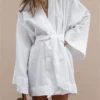 Women's Casual Dress Winter Dress Linen Dress Mini Dress White Green Long Sleeve Pure Color With Belt Summer Spring V Neck Fashion Vacation Fall Dress Spring Dress Loose Fit 2023 S M L XL 2XL