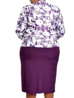 Women‘s Plus Size Curve Work Dress Floral Crew Neck 3/4 Length Sleeve Spring Fall Work Elegant Knee Length Dress Work Work Dress Dress Dress Set -HANs Plus Size Style Shop cpzwrj1664268239095