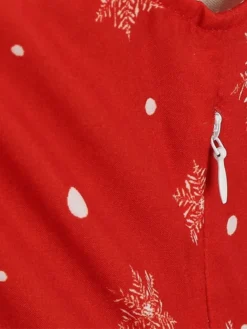 Women's Christmas Swing Dress Vintage DressKnee Length Dress Blue Wine Red Light BlueShort Sleeve Santa Claus Snowman Tree Print Fall Winter Square Neck Vintage Elegant Slim 2022 S M L XL -HANs Plus Size Style Shop dpgoaq1665475231195