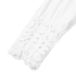 Women's Shirt Dress Casual Dress Midi Dress White Blue Green Long Sleeve Pure Color Ruched Spring Summer Shirt Collar Basic Daily Date Vacation Loose Fit 2023 S M L XL XXL 3XL -HANs Plus Size Style Shop dsmbpw1684138293973