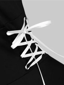 Women's Christmas Swing Dress Slip Dress Vintage Dress Midi Dress Green Black Wine Sleeveless Pure Color Backless Winter Fall Autumn Spaghetti Strap Fashion Daily Date 2022 S M L XL XXL 3XL -HANs Plus Size Style Shop dssxbo1667815070848