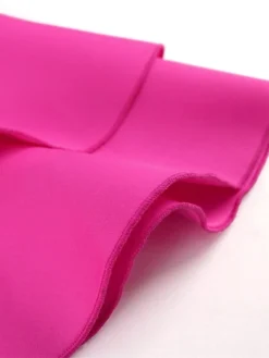 Women‘s Plus Size Curve Party Dress Pure Color V Neck Short Sleeve Spring Fall Stylish Prom Dress Midi Dress Party Vacation Dress Fringe Dress -HANs Plus Size Style Shop epytwr1656496141707