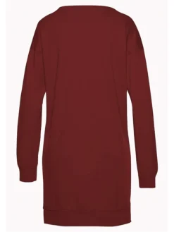 Women's Casual Dress Christmas Dress Sweatshirt Dress Santa Claus Ugly Christmas Pocket Print Crew Neck Mini Dress Fashion Streetwear Outdoor Christmas Long Sleeve Loose Fit Dark Red Red Burgundy -HANs Plus Size Style Shop ertfit1694675789556