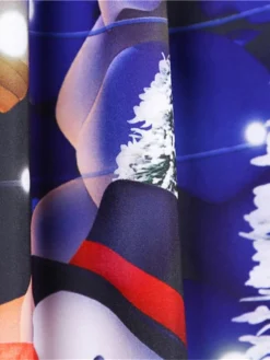 Women's Christmas Knee Length Dress Purple Black Red Navy Blue Light Blue Sleeveless Print Bow Print Fall Winter V Neck Casual Vintage2021 S M L XL XXL -HANs Plus Size Style Shop euuswv1630043263968