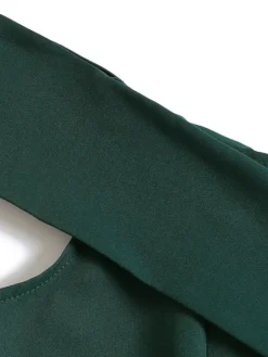 Women's Vintage Tea Dresses Homecoming Dress Cocktail Dress Mini Dress Black Wine Navy Blue Sleeveless Pure Color Backless Summer Spring Fall Off Shoulder 1950s Party Wedding Guest 2023 -HANs Plus Size Style Shop ewunzv1650968930881