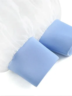 Women's Plus Size Curve Party Dress Work Dress Bodycon Plain Midi Dress Long Sleeve Ruffle Mesh Crew Neck Fashion Party Sky Blue Fall Winter XL XXL 3XL 4XL -HANs Plus Size Style Shop fdgxlh1694425966661