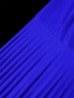 Women's Plus Size Curve Party Dress Formal Dress A Line Dress Plain Midi Dress Long Sleeve Pleated Ruffle Crew Neck Fashion Party Blue Fall Winter XL XXL 3XL 4XL -HANs Plus Size Style Shop fqxpzu1694425994216