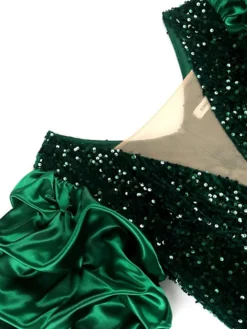 Women‘s Plus Size Curve Party Dress Solid Color V Neck Short Sleeve Spring Fall Elegant Formal Midi Dress Party Cocktail Party Dress -HANs Plus Size Style Shop frtgwe1670581437541