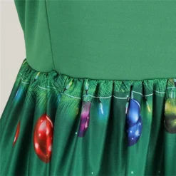Women's Christmas Party Dress Swing DressKnee Length Dress Green Wine Dark Green Red Black Long Sleeve Santa Claus Elk Snowman Print Fall Winter V Neck Vintage Party Elegant Party 2022 S M L XL XXL -HANs Plus Size Style Shop fwhtkr1665475514994