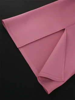 Women's Plus Size Curve Party Dress Bodycon Sheath Dress Plain Midi Dress Short Sleeve Backless Split One Shoulder Fashion Party Pink Spring Fall XL XXL 3XL 4XL -HANs Plus Size Style Shop givmbl1694165775370