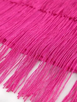 Women‘s Plus Size Curve Party Dress Pure Color V Neck Short Sleeve Spring Fall Stylish Prom Dress Midi Dress Party Vacation Dress Fringe Dress -HANs Plus Size Style Shop gshhny1656496142363