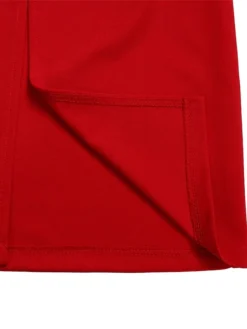 Women‘s Plus Size Curve Work Dress Bodycon Sheath Dress Solid Color Midi Dress Long Sleeve Crew Neck Fashion Outdoor White Red Fall Spring L XL XXL 3XL -HANs Plus Size Style Shop gtpvjo1676871092600