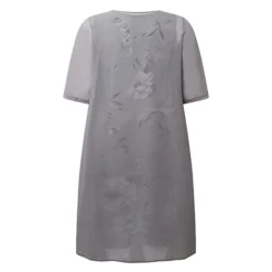 Women's Plus Size Curve Two Piece Dress Floral Round Neck Print 3 4 Length Sleeve Spring Summer Work Casual Midi Dress Casual Daily Dress -HANs Plus Size Style Shop gtxngh1669282296847