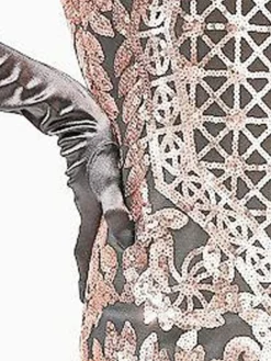 Women's Retro 1920s Sequin Dress Long Dress Maxi Dress Party Halloween Sequins Patchwork Floral Deep U Sleeveless Regular Fit Spring Fall 2023 Red Gold XS S M L -HANs Plus Size Style Shop gvyosd1692935476372