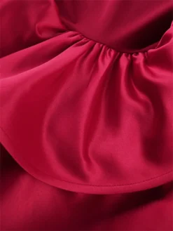 Women's Plus Size Curve Party Dress Bodycon Sheath Dress Plain Midi Dress Long Sleeve Ruffle One Shoulder Fashion Party Wine Fall Winter XL XXL 3XL 4XL -HANs Plus Size Style Shop gxrzva1694425973979