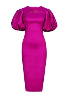 Women‘s Plus Size Curve Party Dress Solid Color Crew Neck Short Sleeve Spring Fall Stylish Prom Dress Maxi Long Dress Party Vacation Dress -HANs Plus Size Style Shop gxzewe1662459977273