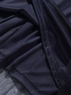 Women's Plus Size Curve Party Dress Cocktail Dress Swing Dress Maxi Dress Black Navy Blue Long Sleeve Polka Dot Mesh Spring Fall Winter V Neck Fashion Birthday Wedding Guest Vacation XL XXL -HANs Plus Size Style Shop hcissj1692175626037