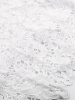 Women's Party Dress Lace Dress Cocktail Dress Mini Dress White Sleeveless Pure Color Lace Summer Spring Fall Deep V Fashion Birthday Wedding Guest Summer Dress Slim 2023 S M L XL -HANs Plus Size Style Shop heop1598022259677