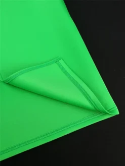 Women‘s Plus Size Curve Party Dress Cocktail Dress Wedding Guest Dress Long Dress Maxi Dress Green Short Sleeve Pure Color Lace Summer Spring Fall V Neck Fashion Wedding Guest Vacation -HANs Plus Size Style Shop hfzrzy1691042880002