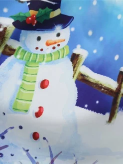 Women's Christmas Casual Dress Swing Dress Midi Dress Blue Royal Blue Dark Blue Light Blue Sleeveless Santa Claus Snowman Mesh Print Winter Fall Crew Neck Vacation Vintage 2022 S M L XL XXL -HANs Plus Size Style Shop hgdzmv1666597376210