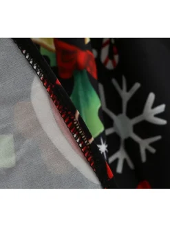 Women's Christmas Swing Dress Knee Length Dress Black SleevelessSnowman Candy Zipper Bow Print Fall Spring Round Neck VintageParty 2021 S M L XL XXL XXXL -HANs Plus Size Style Shop hhzrfv1632713816882