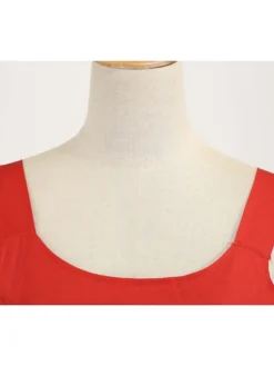 Women's Christmas Midi Dress Black Red Sleeveless Santa Claus Print Spring Summer Spaghetti Strap 2022 S M L XL 2XL -HANs Plus Size Style Shop hnvxho1667980442632