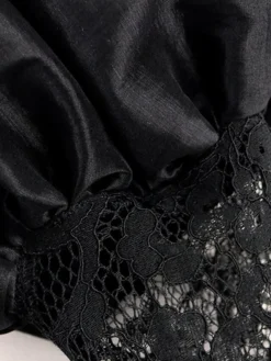 Women‘s Plus Size Curve Party Dress Solid Color Crew Neck Lace Puff Sleeve Long Sleeve Winter Fall Stylish Elegant Prom Dress Maxi Long Dress Formal Party Dress -HANs Plus Size Style Shop hpwxui1662459980068