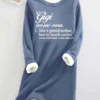 Women's Sweatshirt Dress Casual Dress Mini Dress Warm Fashion Outdoor Holiday Vacation Crew Neck Print Print Loose Fit Blue S M L XL XXL
