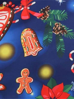 Women's Christmas Swing Dress Vintage DressKnee Length Dress Blue Red Navy Blue Black Long Sleeve Plaid Santa Claus Elk Bow Print Fall Winter V Neck Vacation Vintage 2022 S M L XL XXL 3XL -HANs Plus Size Style Shop hrsrqc1665293394882