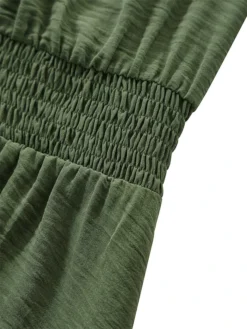 Women's Casual Dress Plain Dress Empire Waist Dresses Midi Dress Pleated Button Street Daily Holiday Fashion Streetwear V Neck Long Sleeve 2023 Loose Fit Black Blue Army Green Color S M L XL Size -HANs Plus Size Style Shop hulkzj1691148150159