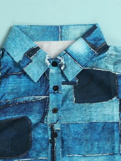 Women's Plus Size Curve Shirt Dress Casual Dress Swing Dress Floral Geometric Midi Dress 3/4 Length Sleeve Plus High Low Print Shirt Collar Fashion Daily White Yellow Fall Winter L XL XXL 3XL -HANs Plus Size Style Shop hwtvyq1694594691670