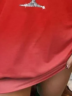 Women's Christmas Casual Dress Hoodie Dress Shift Dress Mini Dress Red Long Sleeve Snowflake Print Winter Fall Autumn Hooded Modern Daily Vacation Loose Fit 2022 S M L XL -HANs Plus Size Style Shop idgkdy1667541386251