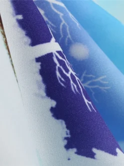 Women's Christmas Casual Dress Swing Dress Midi Dress Blue Royal Blue Dark Blue Light Blue Sleeveless Santa Claus Snowman Mesh Print Winter Fall Crew Neck Vacation Vintage 2022 S M L XL XXL -HANs Plus Size Style Shop ifjzdq1666597376891