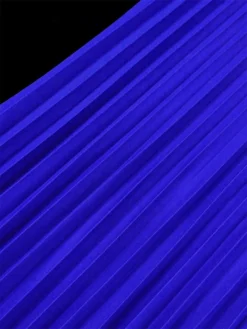 Women's Plus Size Curve Party Dress Formal Dress A Line Dress Plain Midi Dress Long Sleeve Pleated Ruffle Crew Neck Fashion Party Blue Fall Winter XL XXL 3XL 4XL -HANs Plus Size Style Shop ikfyjf1694425991268