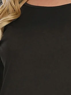 Women‘s Plus Size Curve Work Dress Sheath Dress Black Dress Fashion Midi Dress Cut Out Crew Neck Half Sleeve Plain Regular Fit Black Summer Spring L XL XXL 3XL 4XL -HANs Plus Size Style Shop ioqsye1691463951492