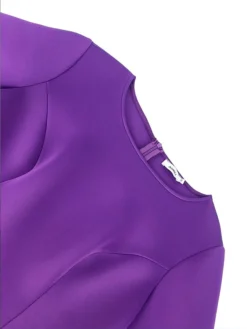 Women's Plus Size Curve Party Dress Cocktail Dress Work Dress Plain Midi Dress Long Sleeve Crew Neck Fashion Party Purple Fall Winter XL XXL 3XL 4XL -HANs Plus Size Style Shop jgoxey1694151485140